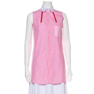 Shiro Sakai Cocoon Sleeveless Button Down Shirt